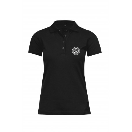 polo manches courtes femme personnalis en broderie Jaguar col v