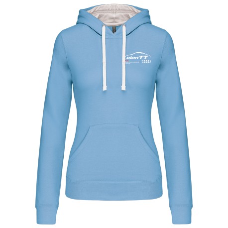 Sweat capuche contrastée Femme Audi